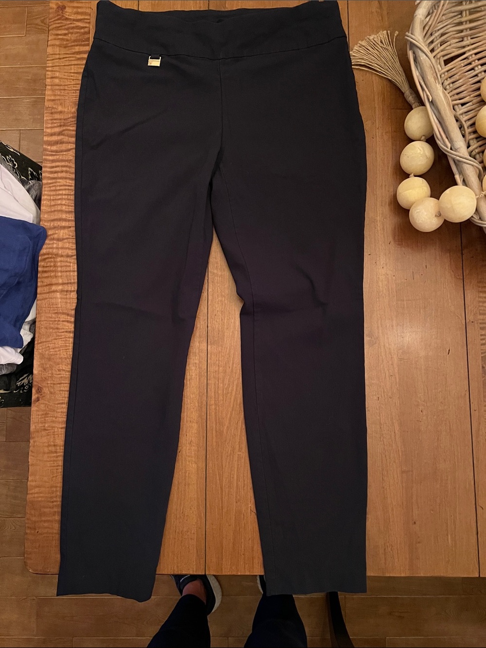 Alfani Black Straight-Leg Ponte Pants